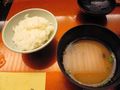 御飯 白米・汁 きのこ汁