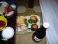 福山荘夕食(焼き物とビール)